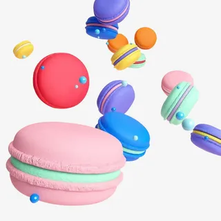 创意手绘甜蜜马卡龙糖果免抠