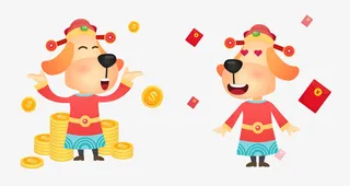 高兴地小狗免抠