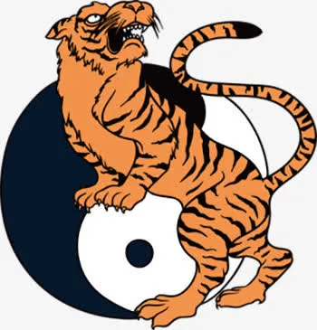 手绘太极虎免抠