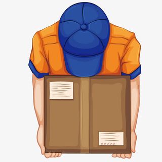 矢量物流快递人物免抠