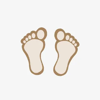 黄色肉色小脚丫的图形免抠