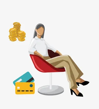 矢量女业务员免抠