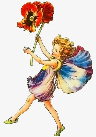 手绘花仙子免抠