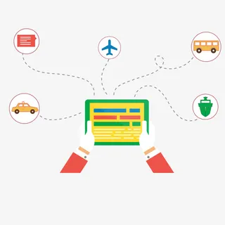 扁平在线预定素材设计矢量图免抠