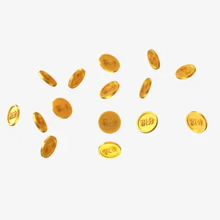 漂浮金币免抠
