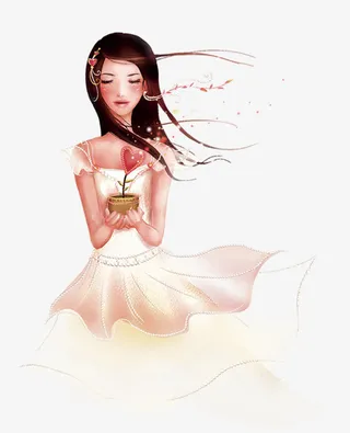 3.8女神节卡通人物免抠