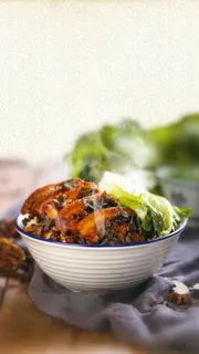 简约家乡红烧肉H5背景素材高清