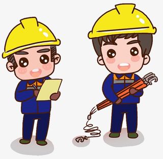 安全卡通人物-安全检查免抠