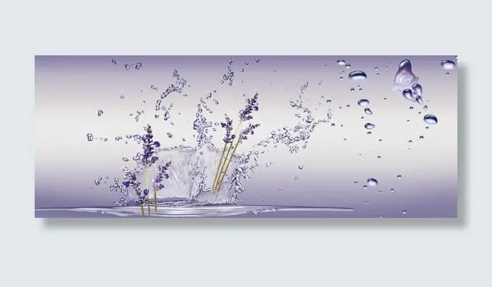 淘宝化妆品护肤品面膜薰衣草水珠背景banner免抠