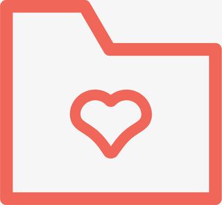 红色卡通爱心信封图标免抠