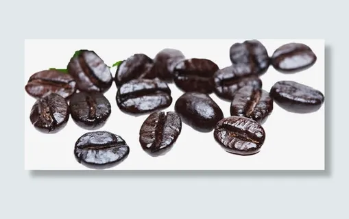 高清黑色散落的咖啡豆免抠