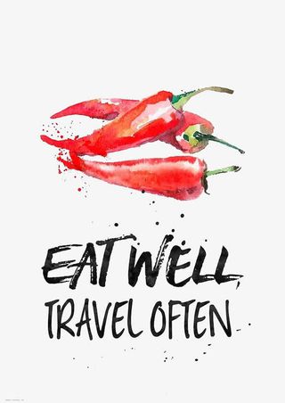 水彩红辣椒免抠