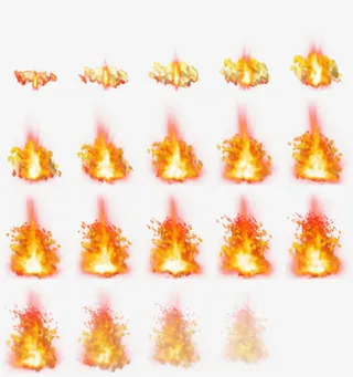 火焰爆炸合成特效免抠