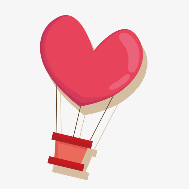 粉色热气球免抠