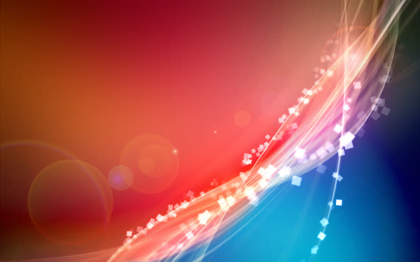 红色抽象线条光效免抠