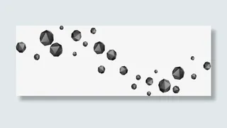 黑色多边形晶体结构免抠