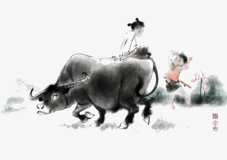 放牛的小孩免抠