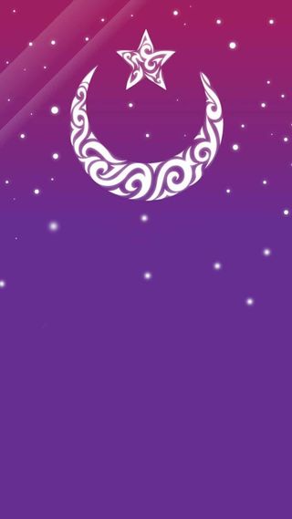 线条月亮和星星紫色背景H5背景高清