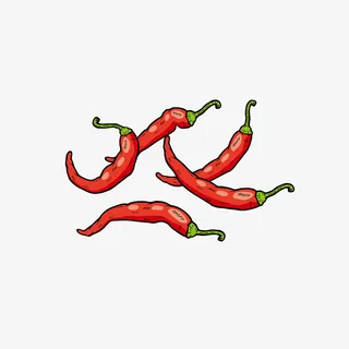 手绘卡通食物食材小辣椒免抠