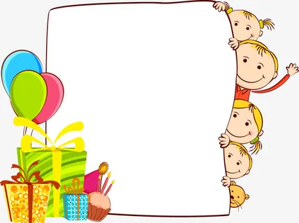 卡通可爱儿童边框免抠