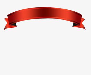 红色缎带免抠