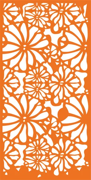 花朵窗格中式边框免抠