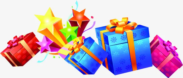 教师节彩色各种礼盒免抠