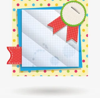 手绘多彩学生用具矢量素材免抠