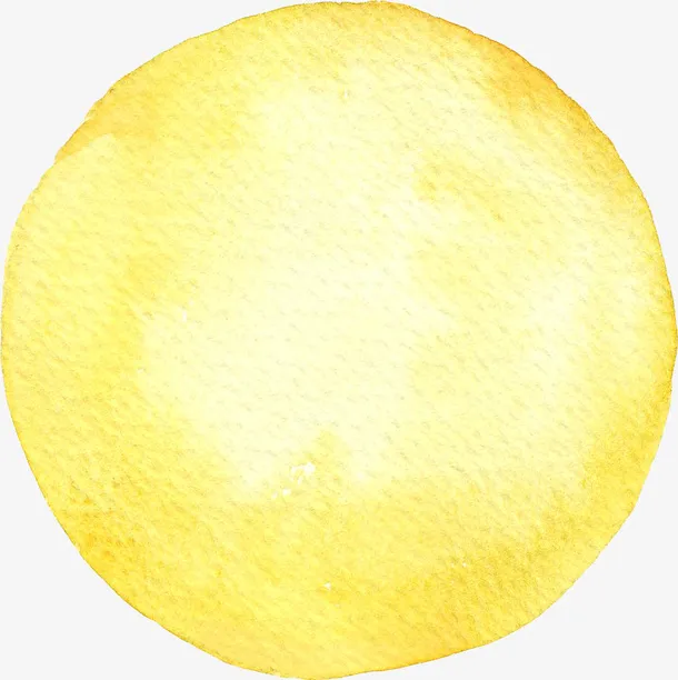 明亮的水彩太阳免抠