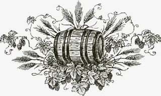 酒庄橡木桶矢量图免抠