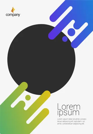 几何商务策划书封面免抠