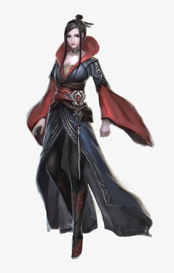 高冷女游戏人物免抠