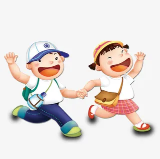 背着书包的小学生免抠