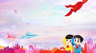 大气卡通*接班人少先队海报背景素材高清