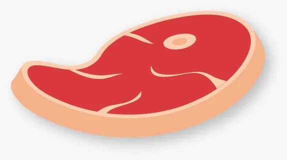 卡通猪肉烤肉食物免抠