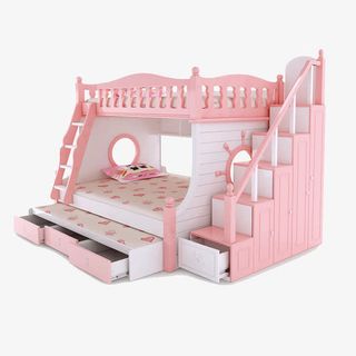 高低子母床儿童床免抠