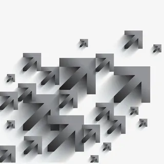 黑色立体箭头符号免抠