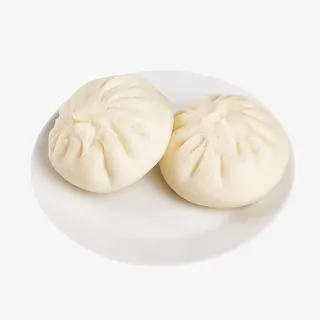 两个新鲜的白菜包子设计免抠