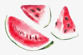 水彩西瓜免抠