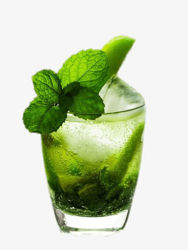 薄荷清新酒免抠