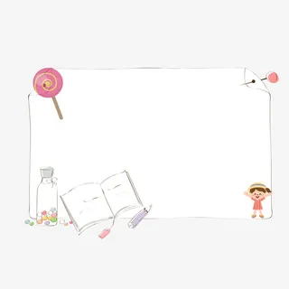 清新棒棒糖可爱边框元素免抠