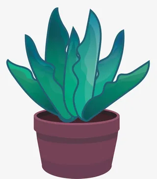 绿色芦荟盆栽免抠