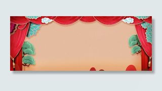 38妇女节中国风大气红色妈妈装海报背景高清