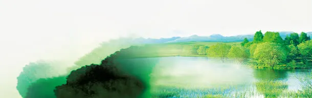 中国风清新端午节山水免抠