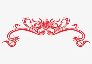 红色花边免抠
