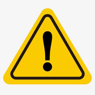 黄色圆角警示标志元素免抠