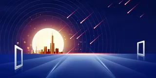 科技商务几何光效底纹背景图高清