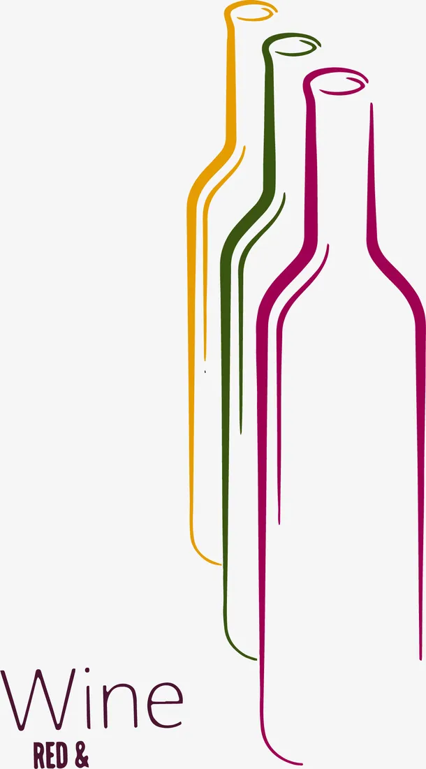 矢量元素红酒免抠