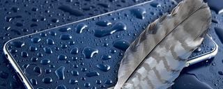 蓝色手机水滴背景高清