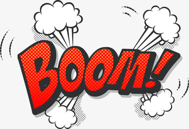 橙色boom爆炸免抠
